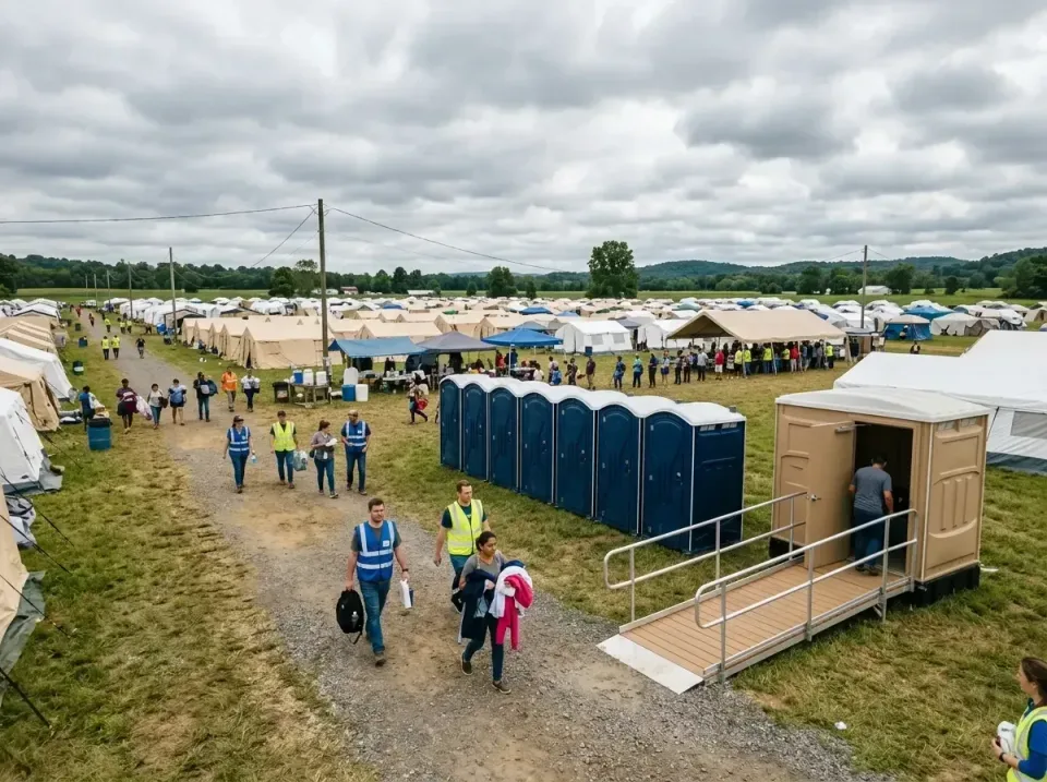 disaster-relief-camp-restrooms-010 — frequently asked questions, Dumpster & Portable Bathrooms Rental in Triangle, VA